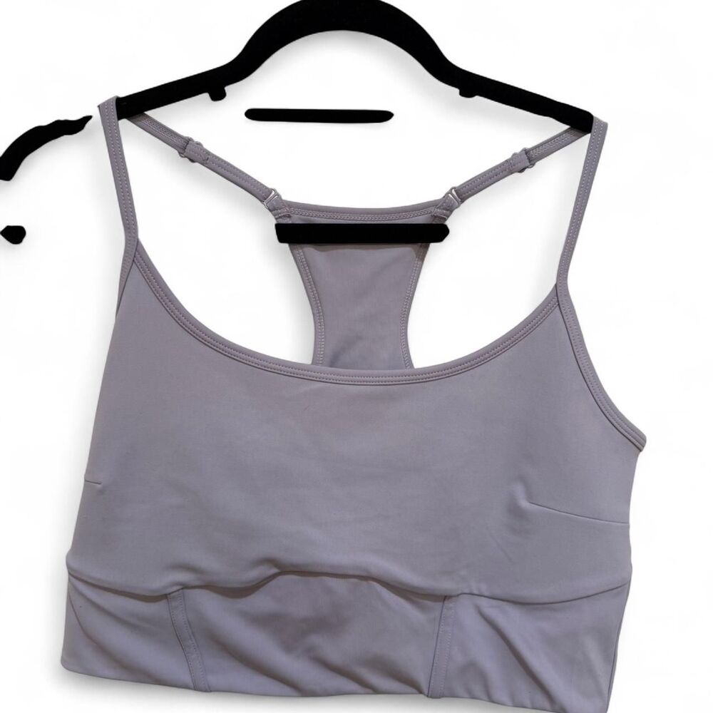 Blogilates Women's Lavender Purple Corset Crop Top Sports Bra